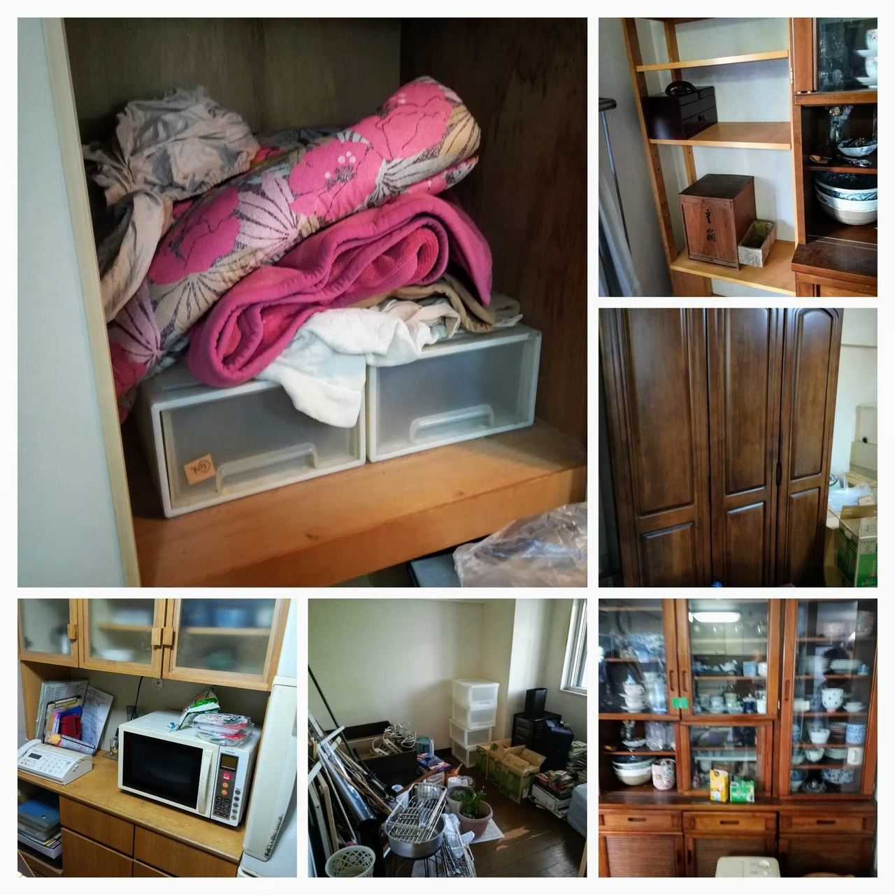 江戸川区のお客さまから、1週間後には実家を引き払うので、急いで家具・家電・粗大ごみを処分したいというご依頼を受けた時のお品物の写真。