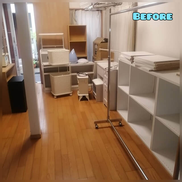 江東区大島の引っ越しに伴った不用品回収（ビフォー）