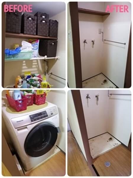 江東区住吉での洗濯機の不用品回収(ビフォー＆アフター)
