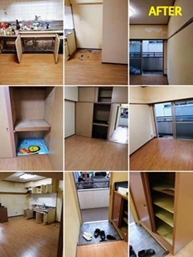 江東区での２DKの不用品回収①の作業後(アフター)