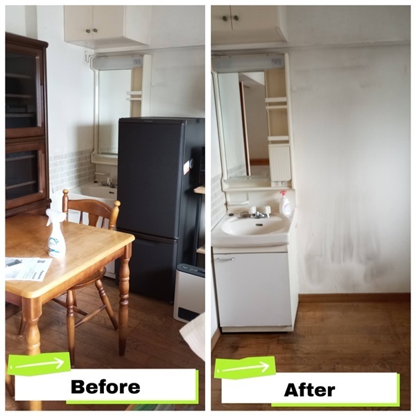 Collection of unwanted items from dining table sets, refrigerators, and cupboards.